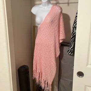 Pink poncho like accessory